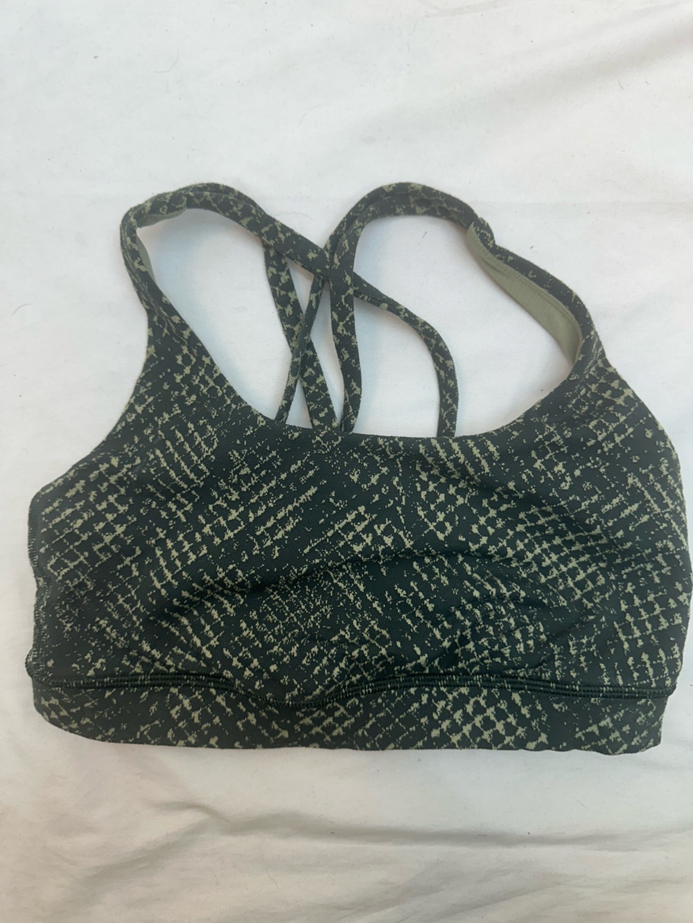 lululemon athletica Olive Green Printed Strappy Sports Bra 4